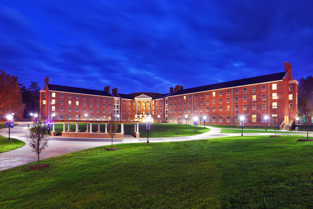 Harrison Hall Exterior Scope First Light